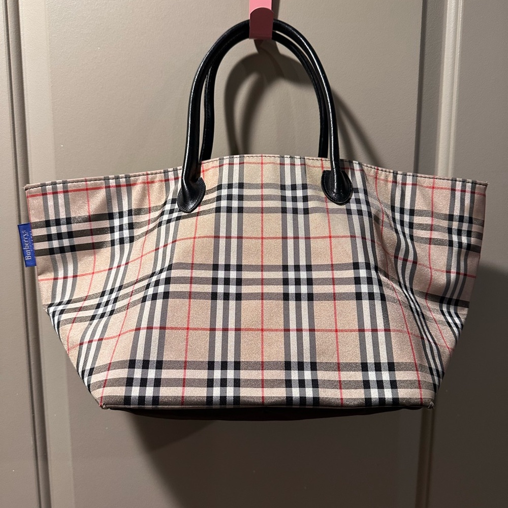 Burberry Beige Checkered Women's Bag